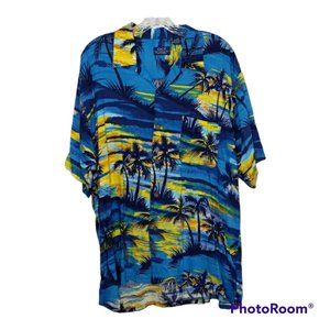 Old College Inn OCI Mens Size Lg Hawaiian Style Shirt Tropical Short Sleeve